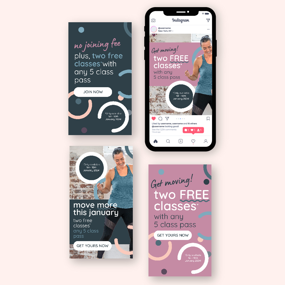 social media designs for posts and stories