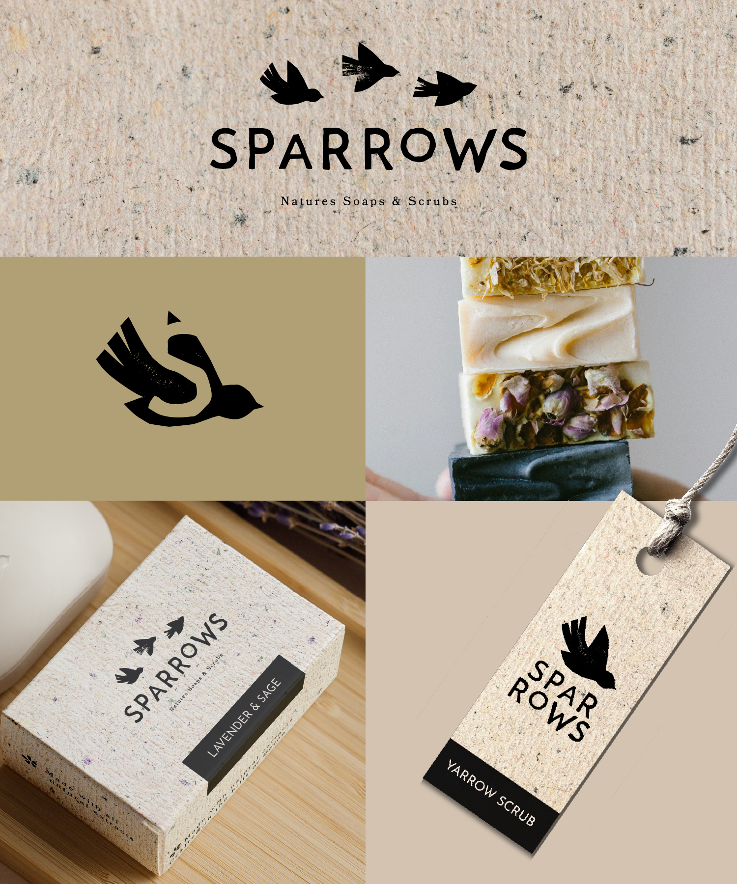 Sparrows beauty soap branding
