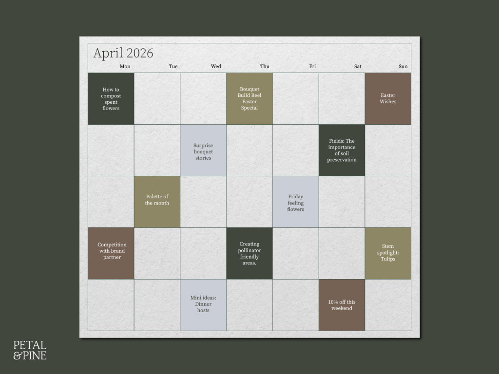 Social media calendar